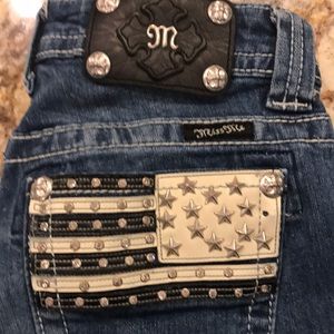 Miss Me boot cut jeans - gentle wear